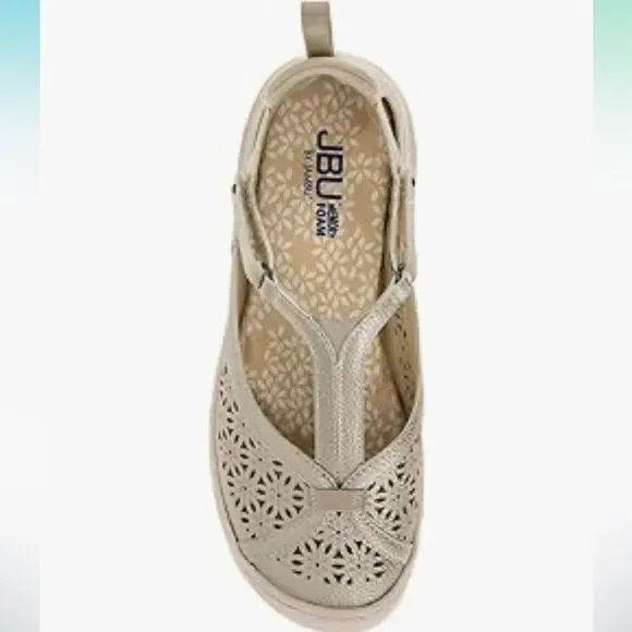 Women's JBU by jambu daffodil sneaker sandal 7.5 cream shimmer Comfort Classic - Picture 6 of 10